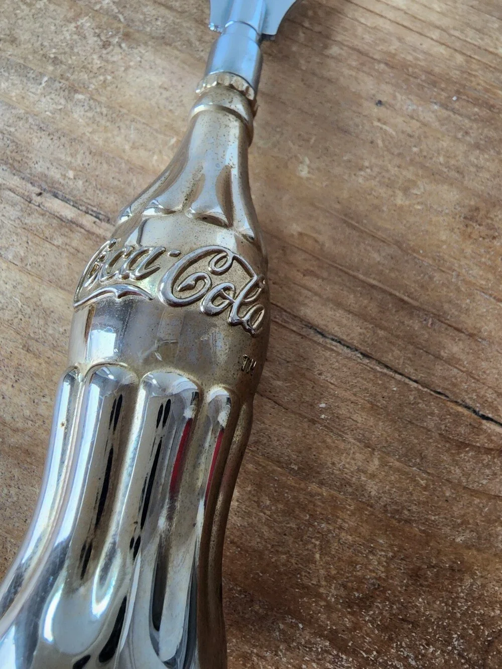 Vintage Coca Cola Bottle Opener Heavy Metal Gold Color 1996 Coke
